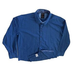 Absolute Rebellion Men 3XL Slim Fit Gothic Lux Long Sleeves Buttons Dress‎ Shirt